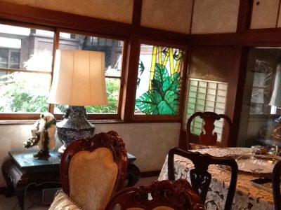 住宅絵付けパネル (モンステラーと竹)