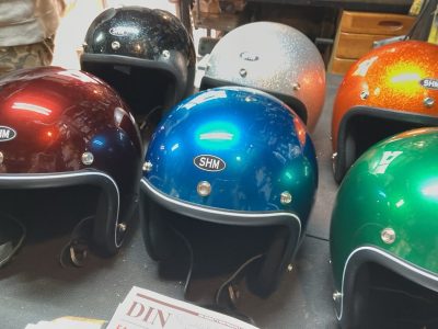 ビンテージバイクの為のヘルメット/小物